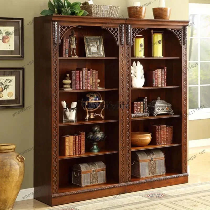 Factory Direct  American pure solid wood bookshelf free combination doorless bookcase shelf bookcase