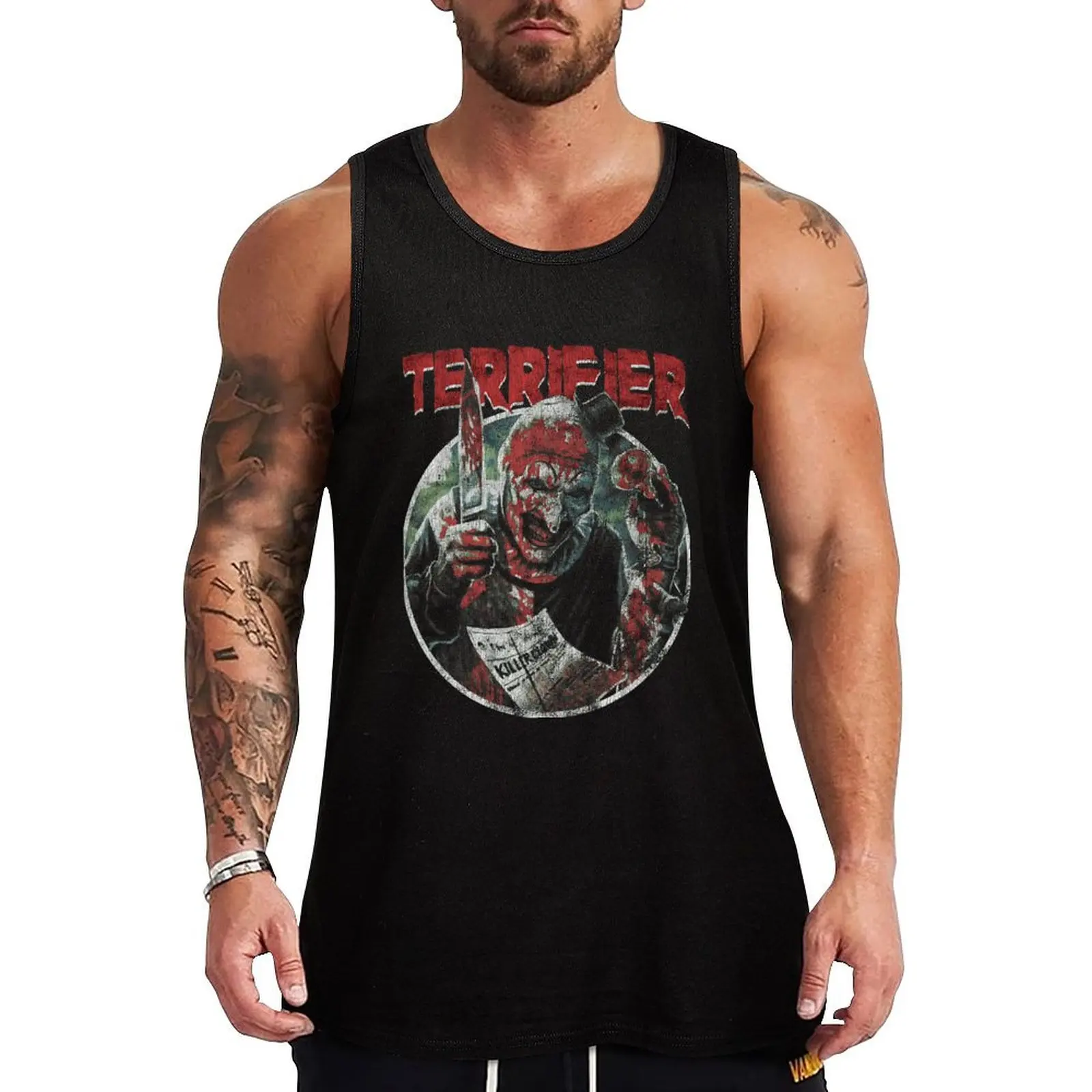 

Films Funny Hallowen Horror Vintage Tank Top singlets for men sleeveless vests sleeveless shirt man