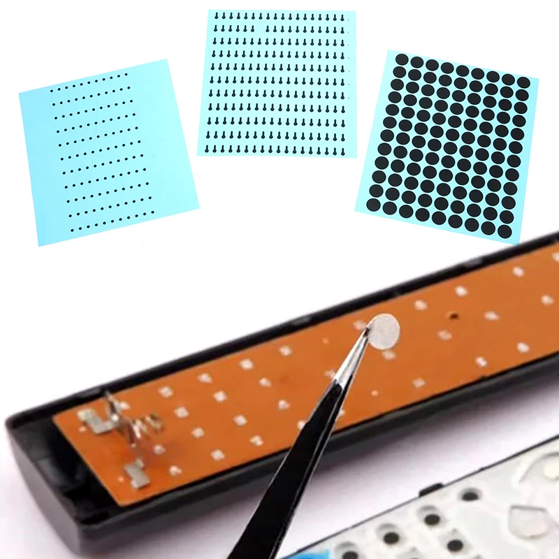 

Черные проводящие резиновые подушечки диаметром 1,5/2/3,5/7/8/9 мм, ремонтный комплект клавиатуры для ИК-пульта дистанционного управления, проводящие резиновые кнопки