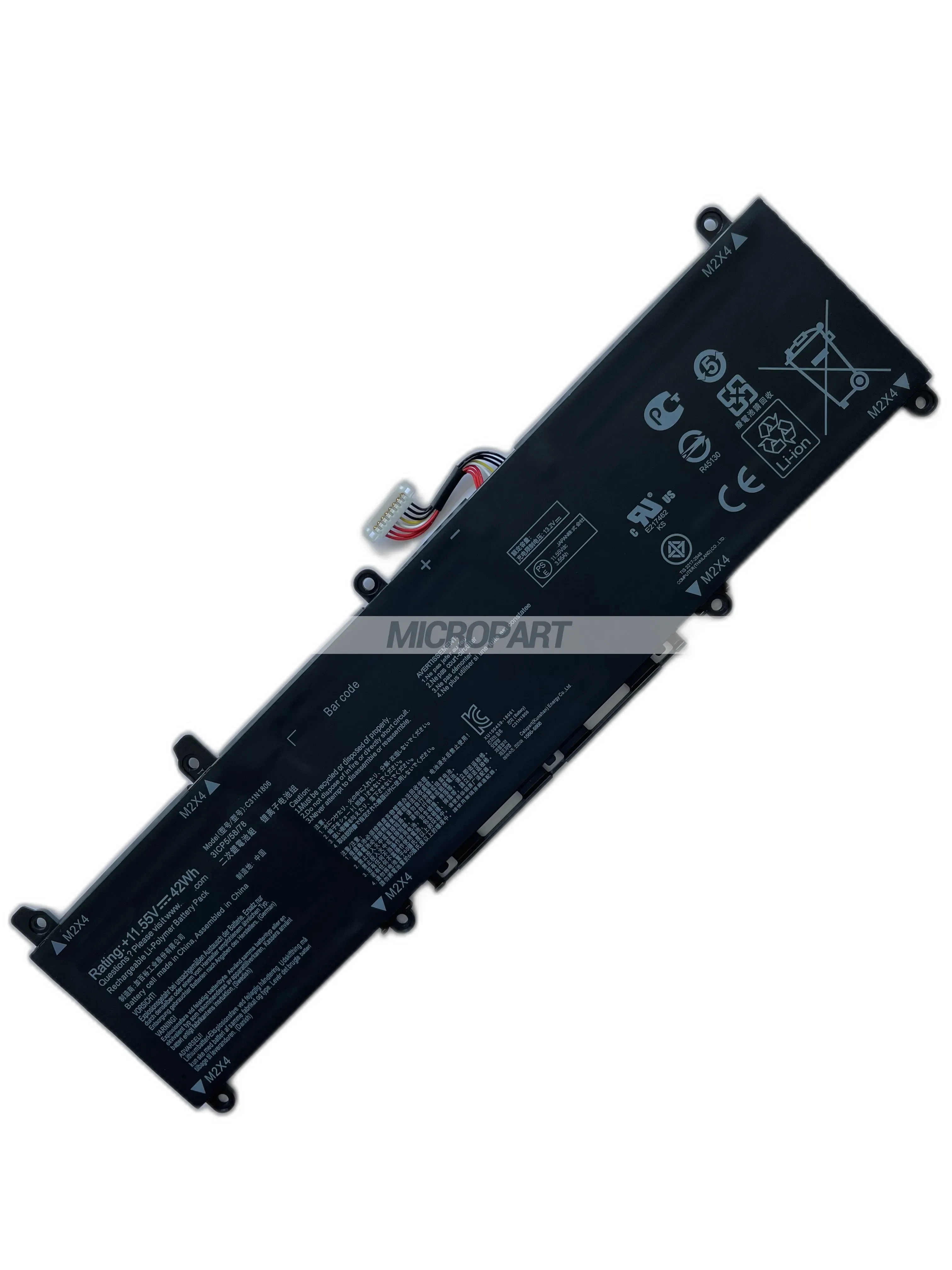 Imagem -03 - Bateria Substituição para Asus Vivobook Computadores Portáteis Longa Duração da Bateria 11.55v 42wh S13 S330fn S330ua X330ua C31n1806