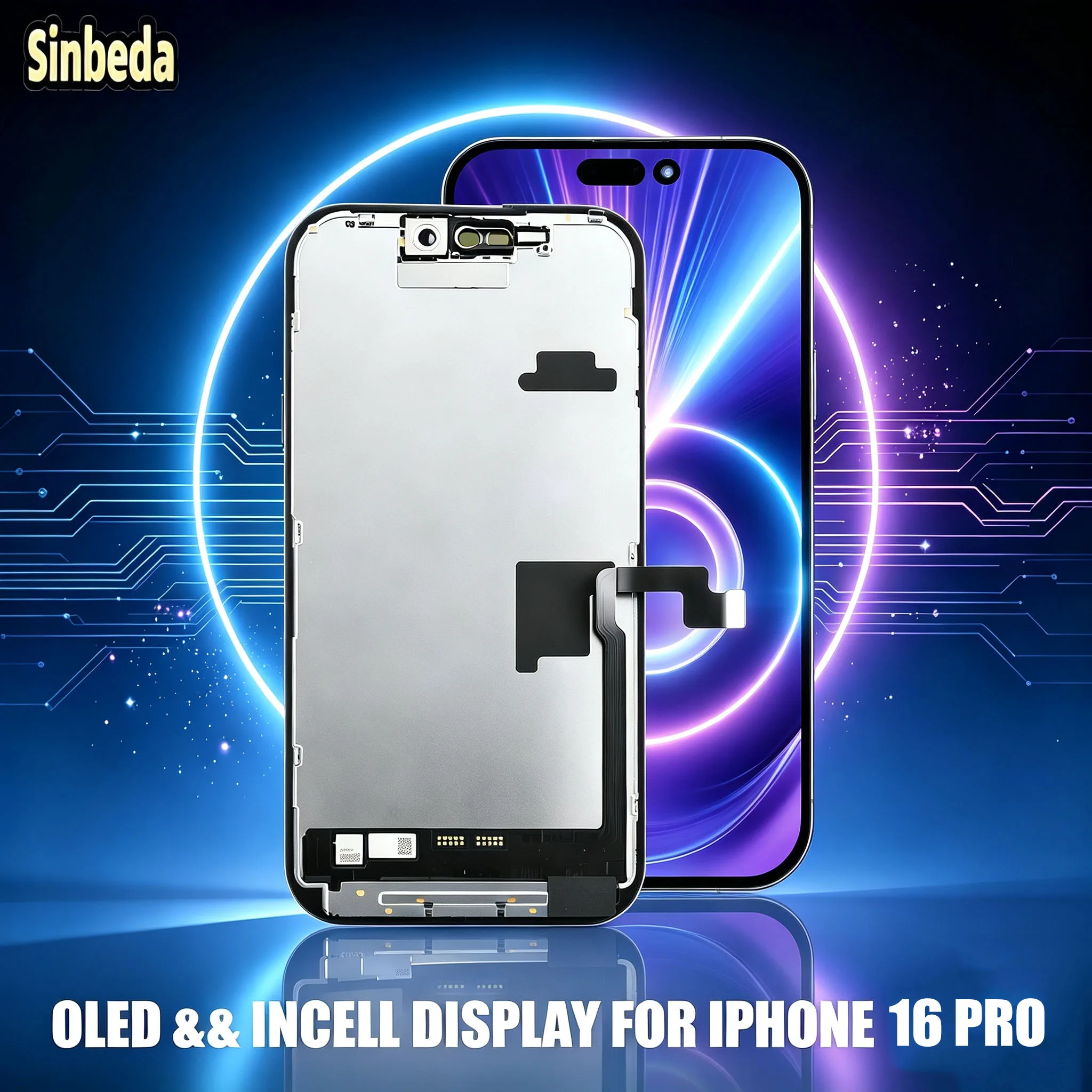 Replacement Display For Iphone 16 Pro Incell Oled Screen For Iphone 16pro 3D Touch Lcd Display Full Tested Screen Assembly