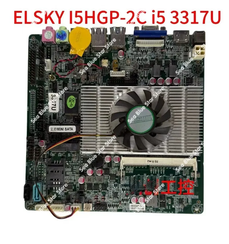 Industrial control main board I5HGP i5-3317U main board, LPT + LVDS interface, integrated CPUi3 3217 used disassembly main board