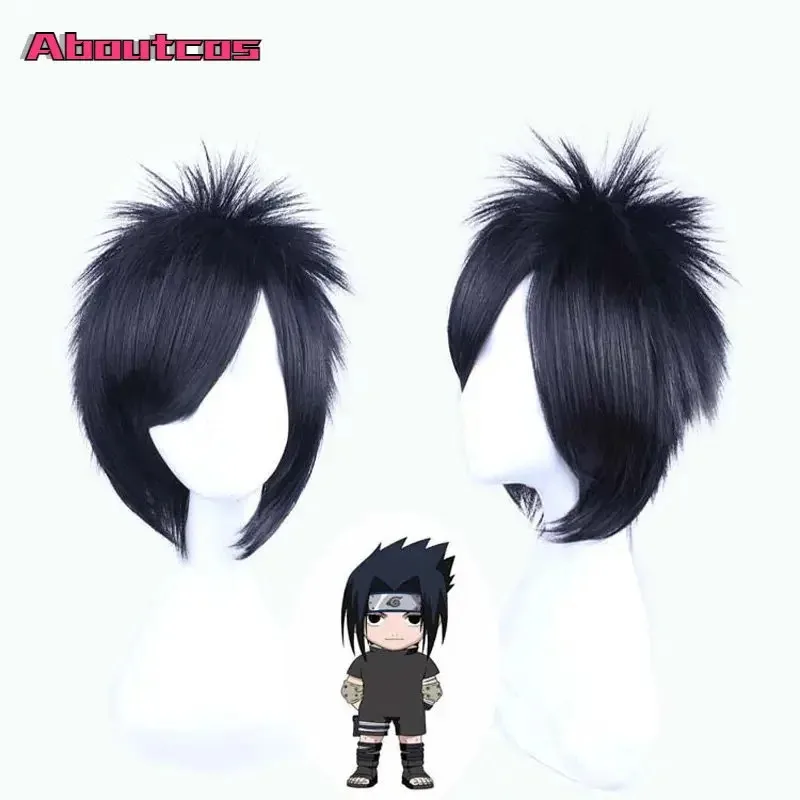 Aboutcos Uchiha Sasuke أزياء تنكرية بدلة أنيمي ملابس الهالوين الهزلية