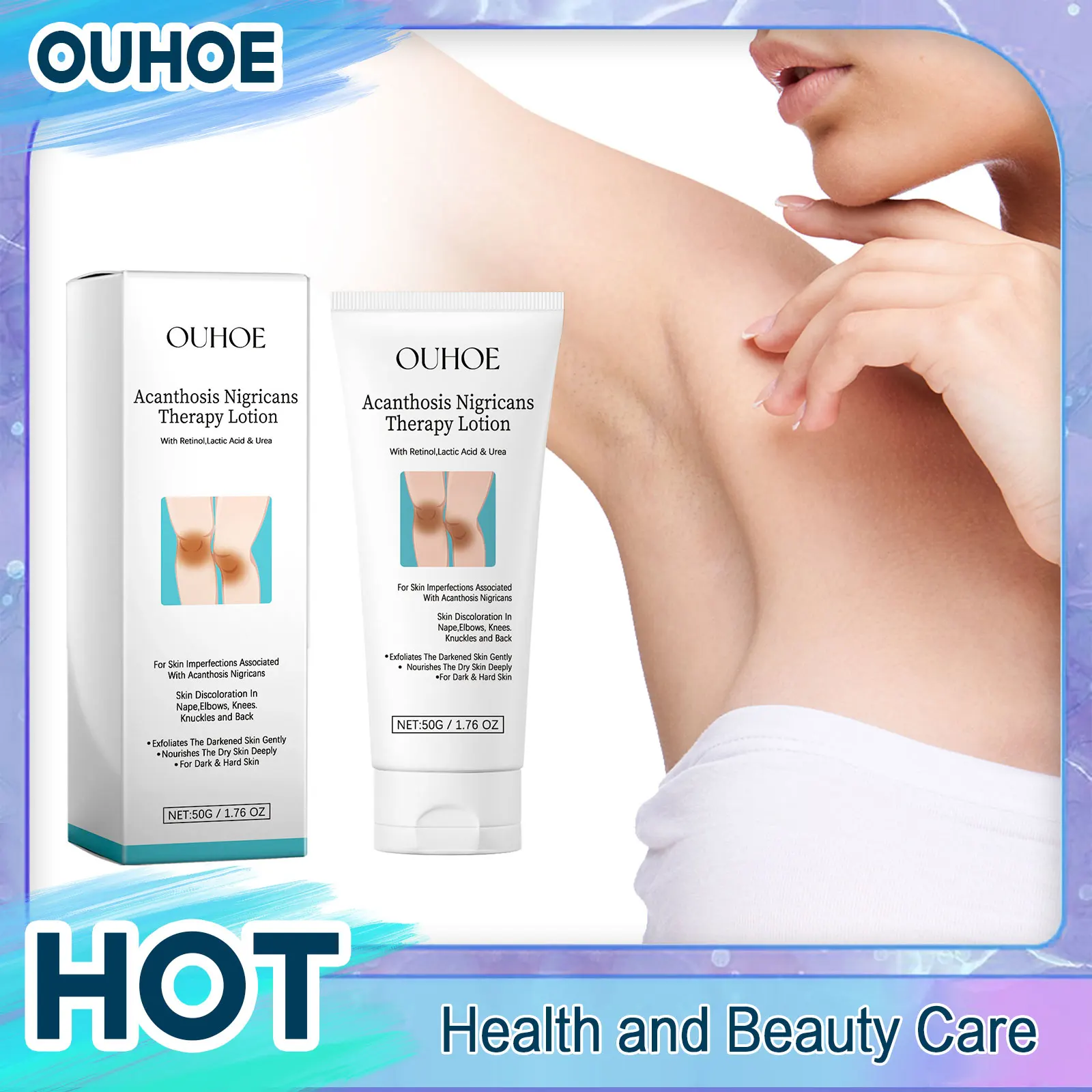 Acanthosis Nigricans Therapy Cream Lighten Melanin Brighten Private Parts Dark Neck Elbow Armpits Moisturizing Body Care Lotion