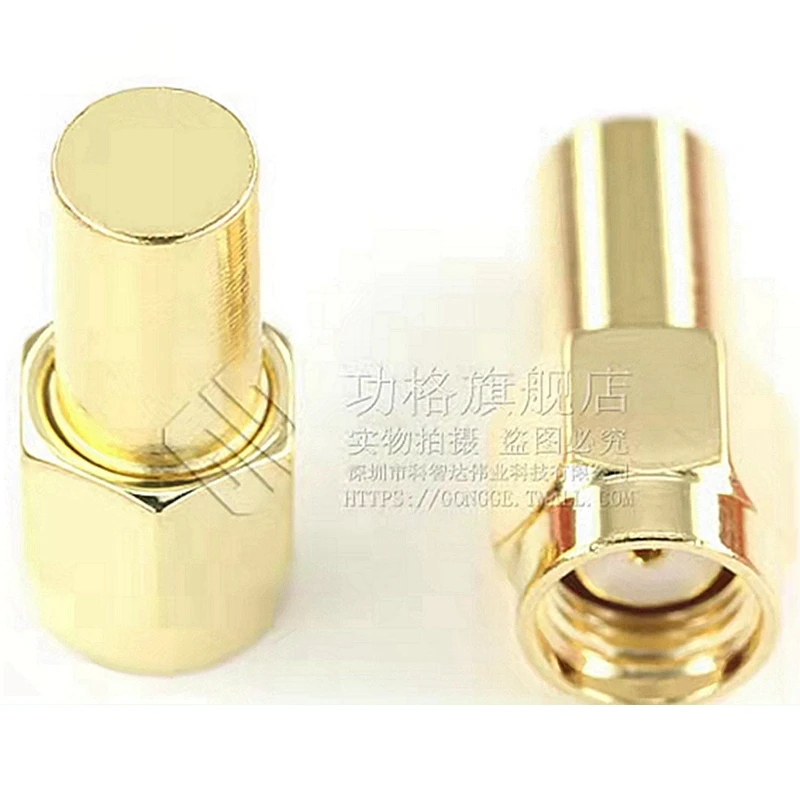 1PCS Load 1W 6/10/18GHz 50 Ohm SMA/RPSMA Male Connectors Brass/Stainless steel RF Termination Dummy Cap Accessories High Quality