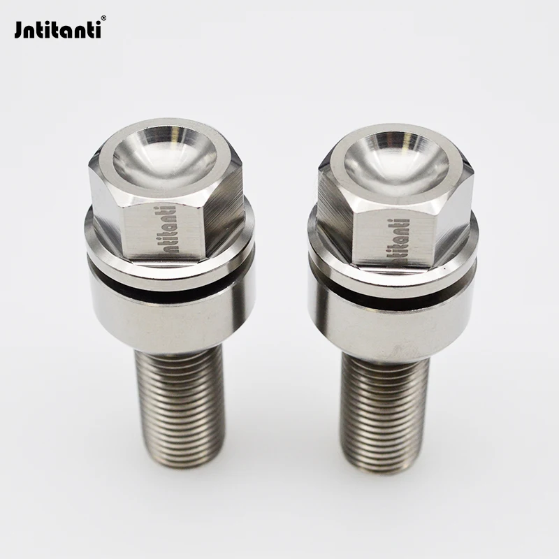 

Jntitanti Gr5 titanium wheel bolt lug screw M14x1.5x28-45mm with free Ball washer for VW Auid Skoda
