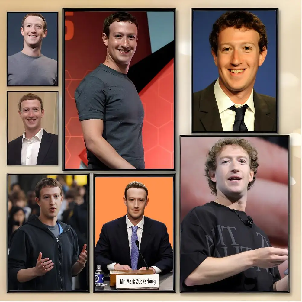 Entrepreneur Celebrity M-Mark Zuckerberg Poster Unique Home Decoration Ideas & Stylish Interior Art