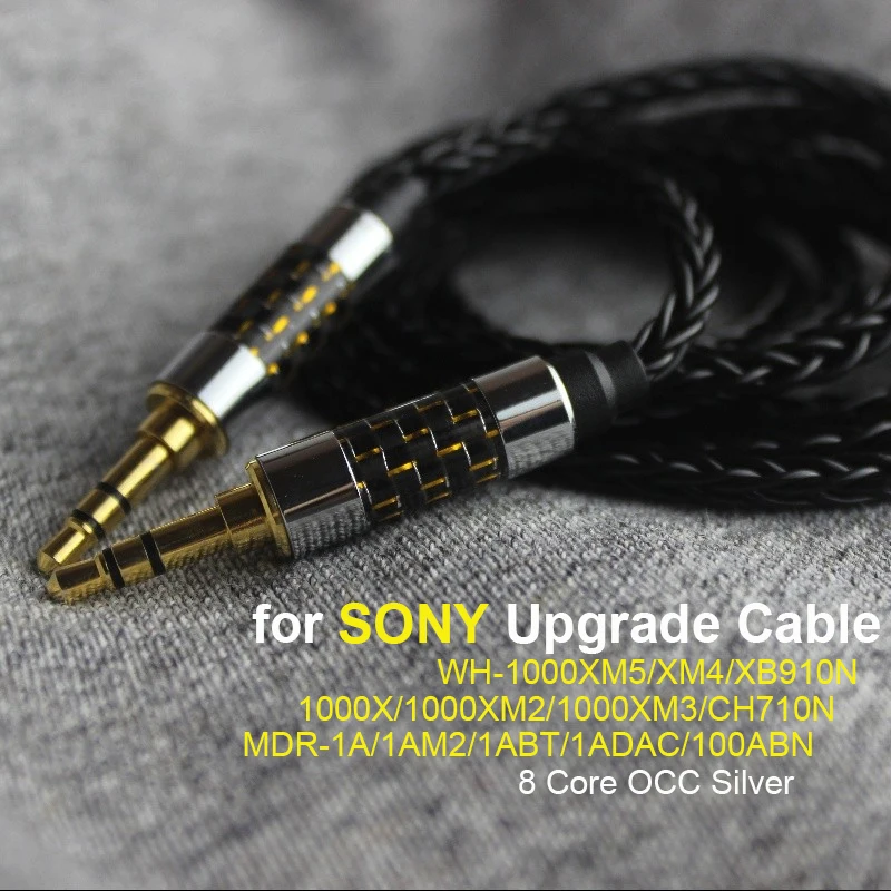 Кабель для наушников SONY OCC, посеребренный обновленный кабель для наушников SONY, кабель для наушников WH-1000XM5 XM4 XB910N 1000X 1000XM2 1000XM3 CH710N