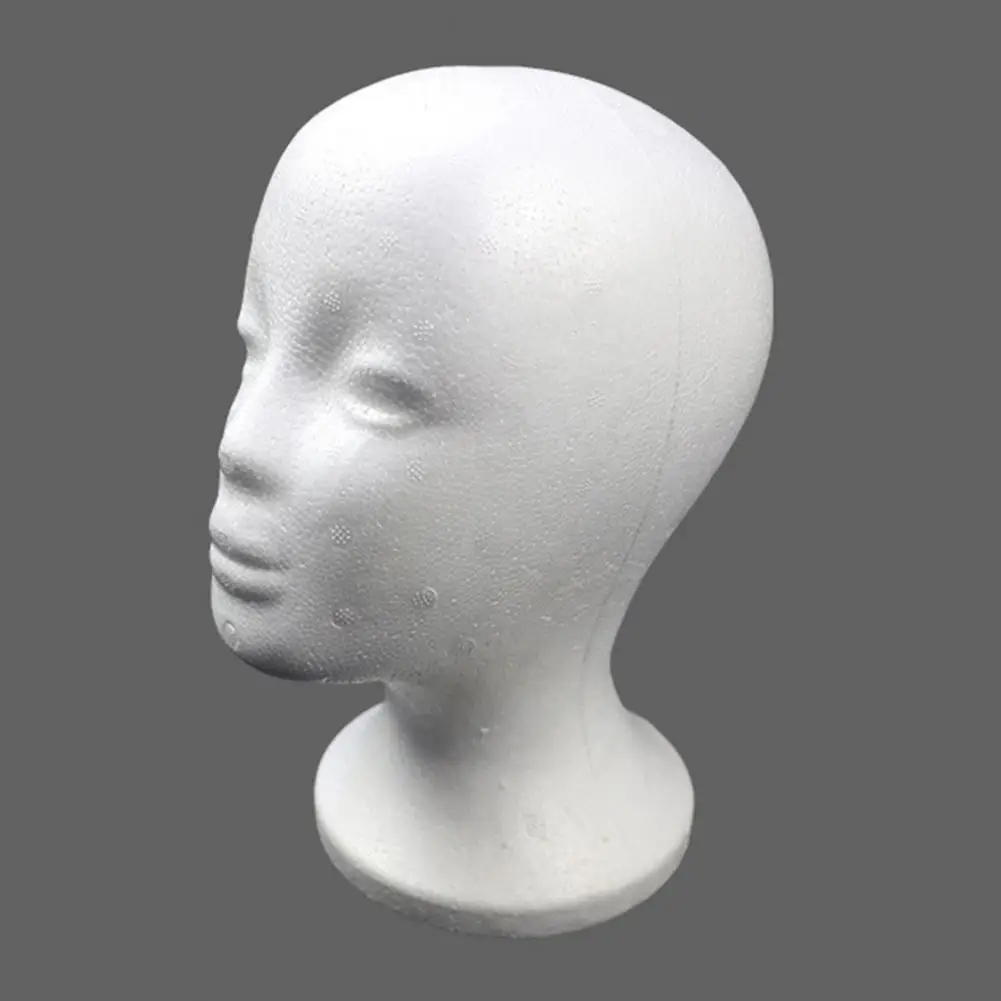 Female Head Model Foam Head Model Stand Wig Hat Headset Mannequin Head Display Stand Rack Cap Mannequin Model Head