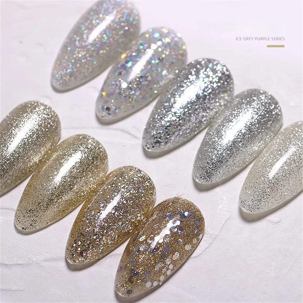 Glitter unha polonês, lantejoulas, suprimentos populares, versátil, temperamento, Flash, 15g por ml