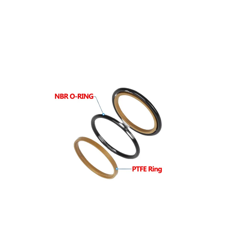 1PCS Step Seal STd/GRS Rotary Joint Oil Seal NBR O-ring Piston Rod Seal Ring High Temperature Resistance Wear Resistance