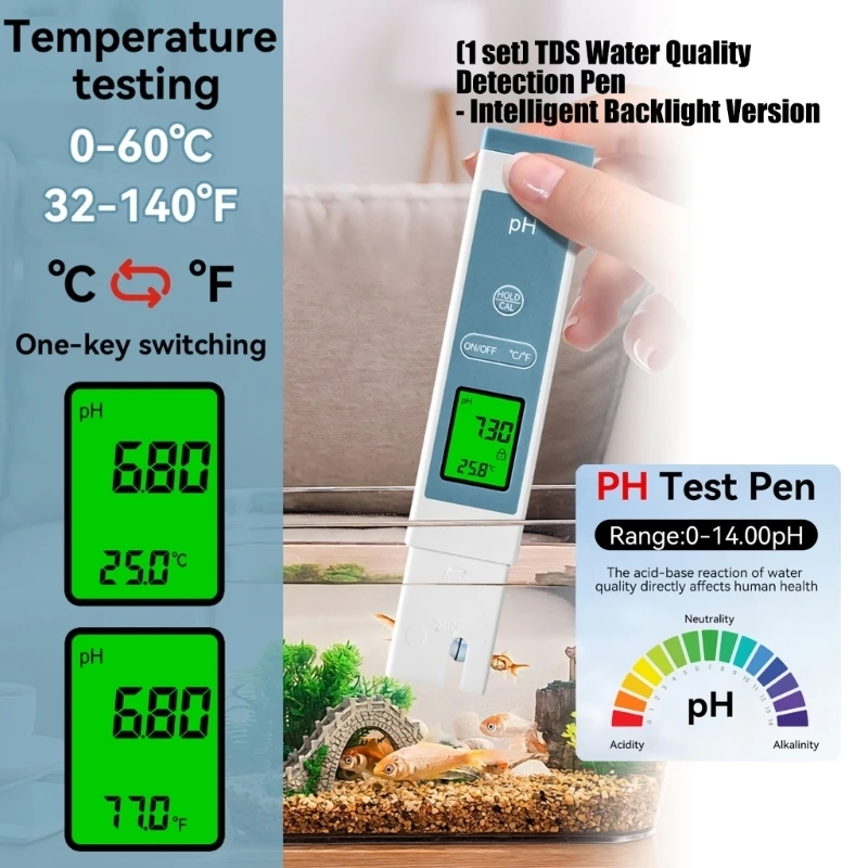  Multifunctional Water Quality Monitor with Salinities Temperature Measurement Features Portable for Laboratory Field