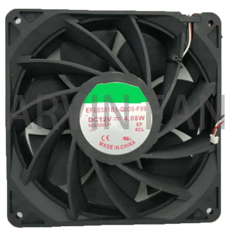 

New EFE0381B1-Q000-F99 140mm 12V 4.08W Durable Dual Ball Bearing Cooling Fan 140 * 140 * 38mm