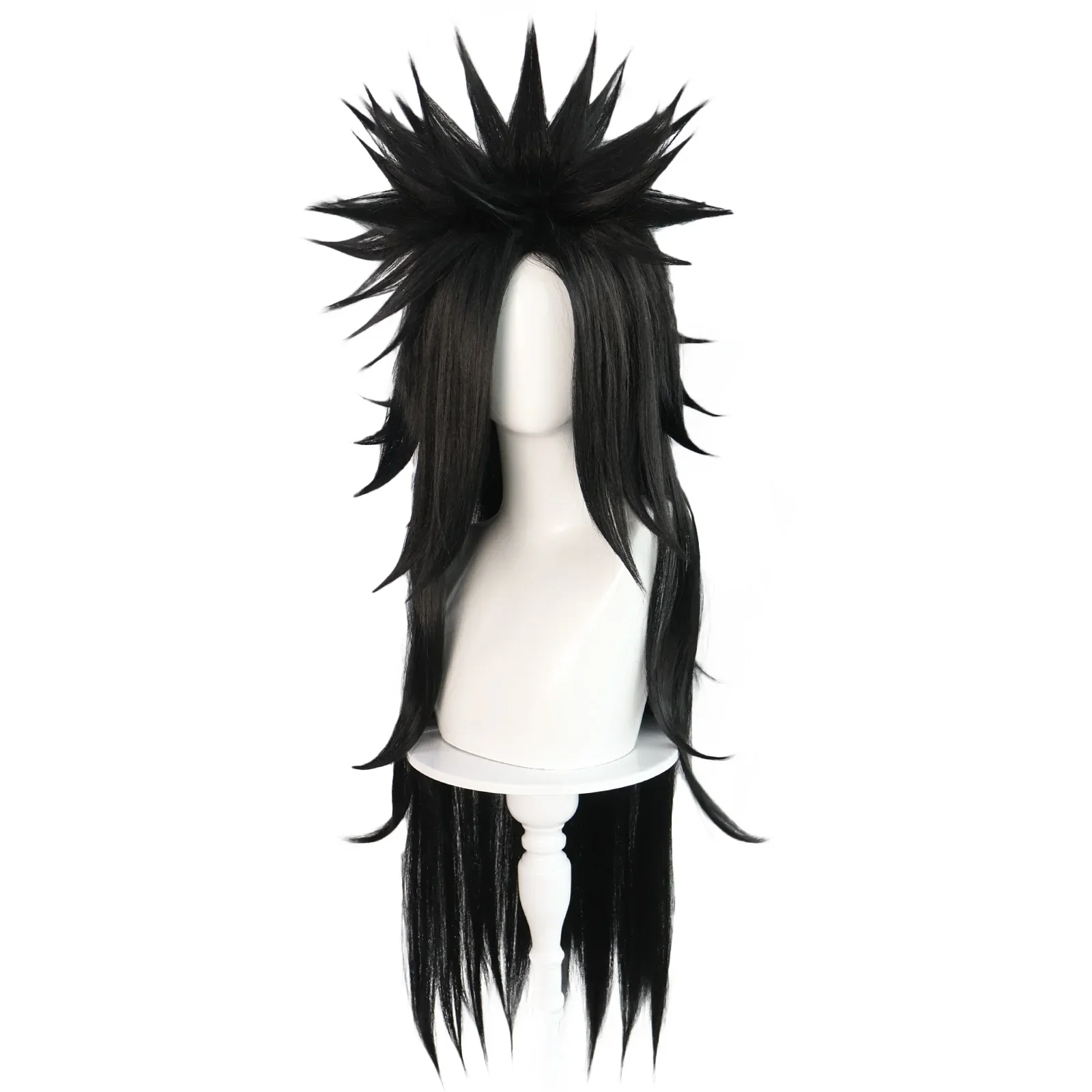 

Synthetic Black Super Long Straight Anime Cosplay Wig for Halloween Theme Party Carnival Comic Exhibition