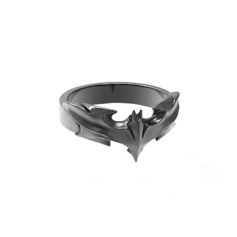 BeastKingdom Batman Personality Versatile Cartoon No Fading Ring Creative Anime 2D Fashion Men's and Women's Ring Jewelry Gifts