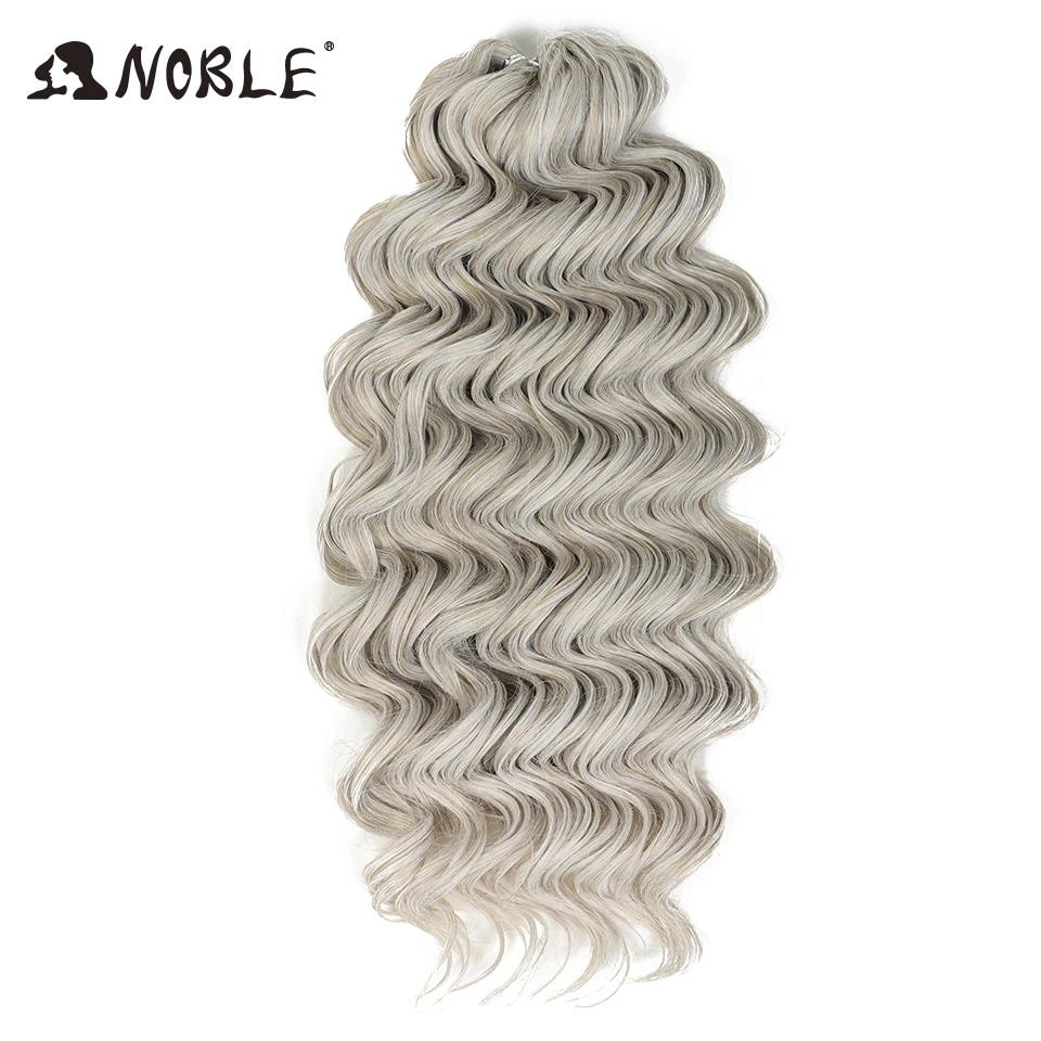 Noble Hair Twist Crochet Lockiges Haar 16“ Regenbogenfarben Tiefe Welle Flechthaar Ombre Blond Wasserwellen Flechthaarverlängerungen – Detail 33