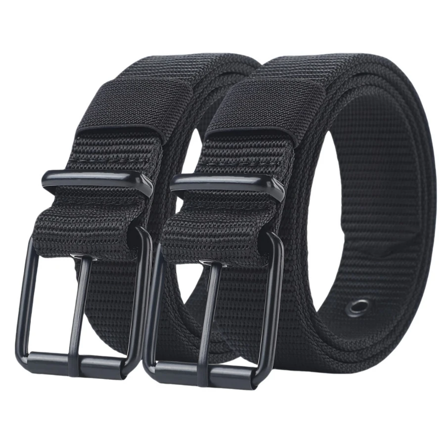 Men's Belt Porous Canvas Pin Buckle Leather Belt Outdoor Sports Belt Women's Trendy Eyelet Belt With Jeans Belt For Men Women