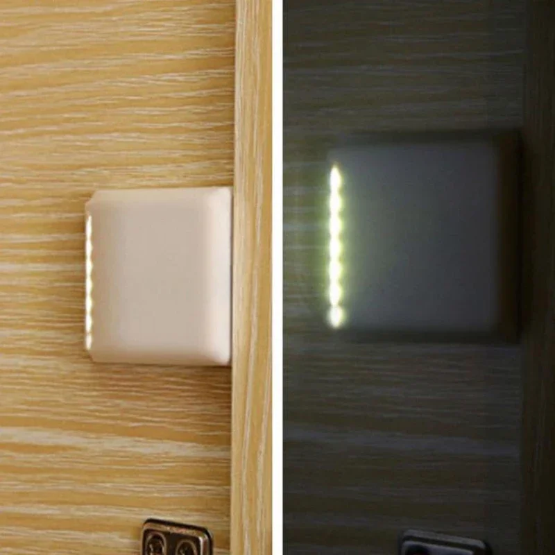 7leds LED Under Cabinet Light Battery Powered Sensor Touch Closet Lamp for Kitchen Cupboard Wardrobe Inner Night Lamp
