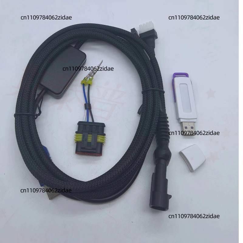 For Universal CNG LPG Programming Debug Cable AC300 D06 AEB with LED Light Adapter Car Gas Conversion Diagnostic Wire
