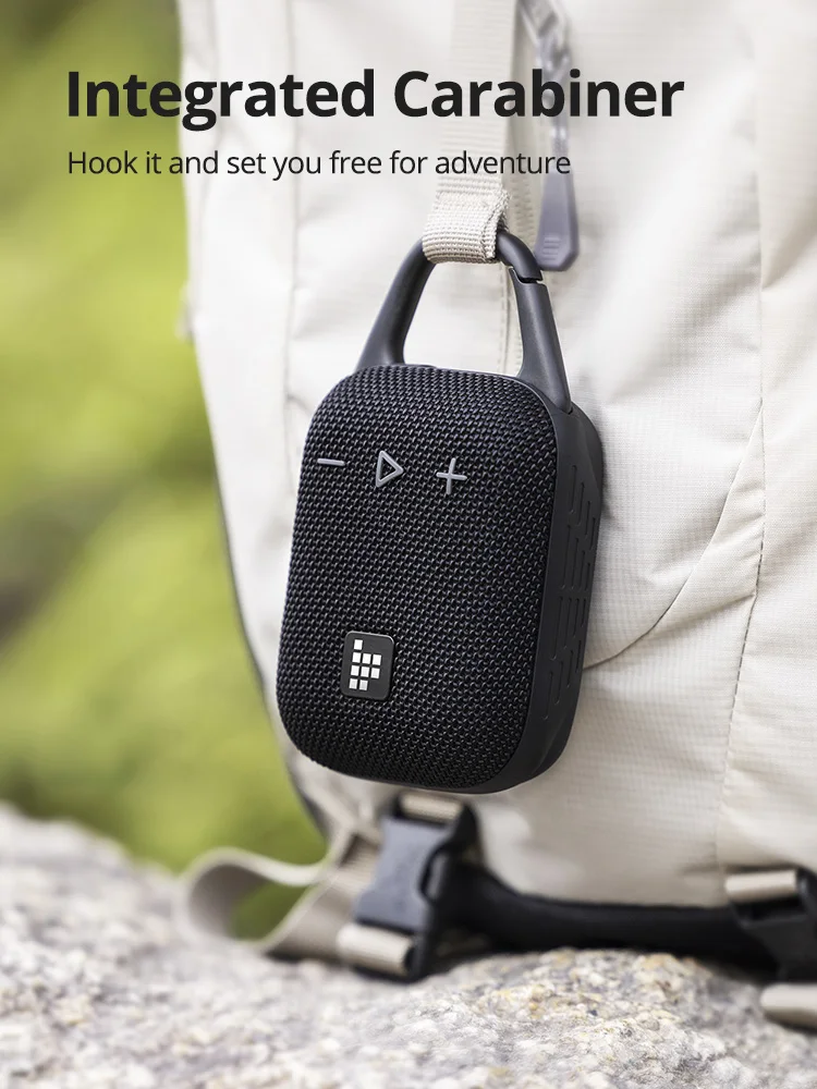 Tronsmart Mirtune H1 Speaker Bluetooth Portable Speaker with Hook, IPX7 Waterproof, 20H Playtime, TWS, for Camping, Hiking