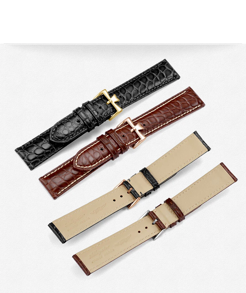 First layer Leather Universal Watch Strap For Vacheron VC Constantin  Bracelet Men\'s Crocodile Leather Watchband 19mm 20mm  21mm