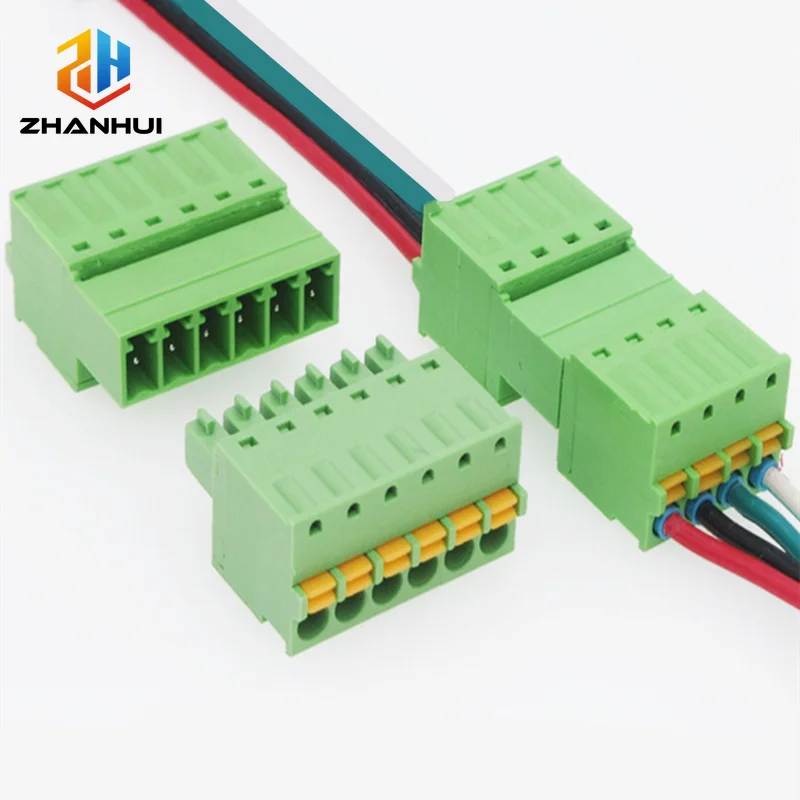 2/5/10 Pairs 15EDG 3.81mm Solderless Spring Terminal Block - Male & Female Plug-in 2-8P Screw-free Connector Kit