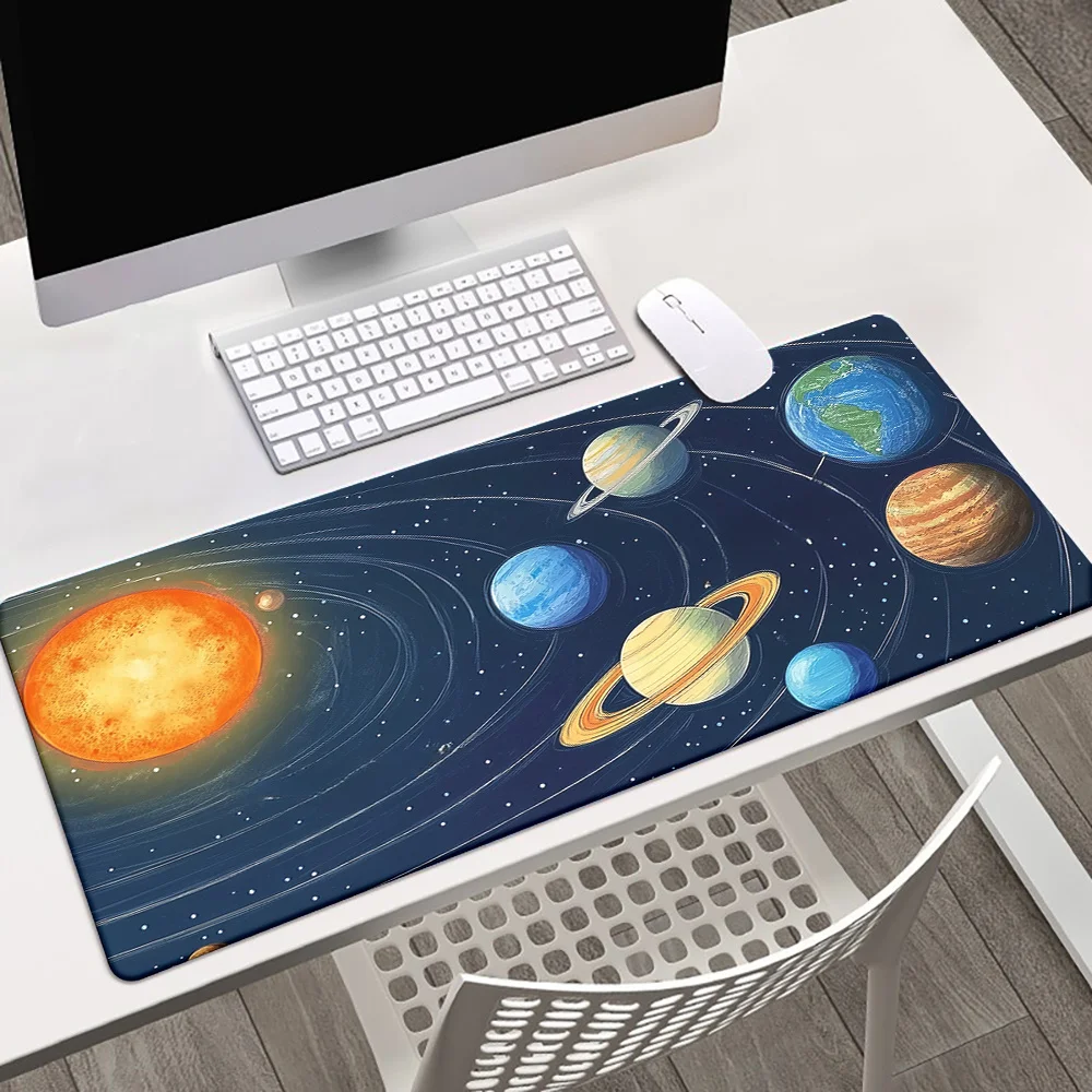 

The solar system planet mouse pad is a rubber desk mat for gamers and office use, which is waterproof and anti-slip