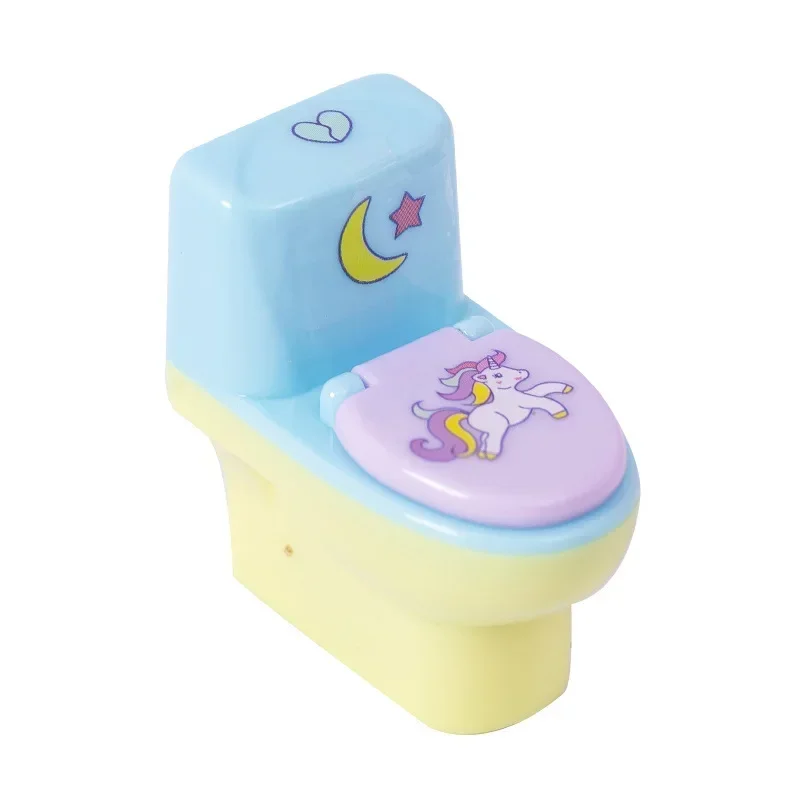 يونيكورن قلم رصاص براية مع ممحاة ، قرطاسية إبداعية ، شكل مرحاض ، لوازم مدرسية كرتونية ، إكسسوارات هدايا ، قطعة واحدة