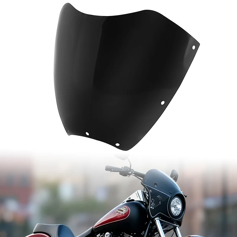 

Motorcycle Windshield Windscreen Odometer Visor Front Wind Shield For Harley Cafe Racer Sporster Dyna Softail FXST FLST 06-17
