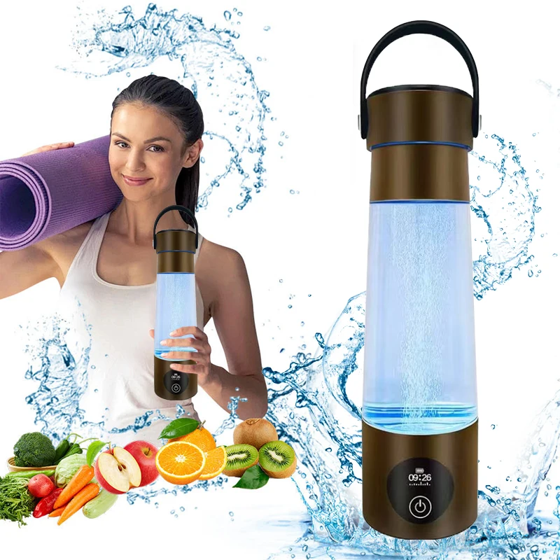 500ml Hydrogen Rich Water Cup Electric 5000PPB Hydrogen Generator Bottle Titanium Quality Filter Portable Antioxidant Lonizer