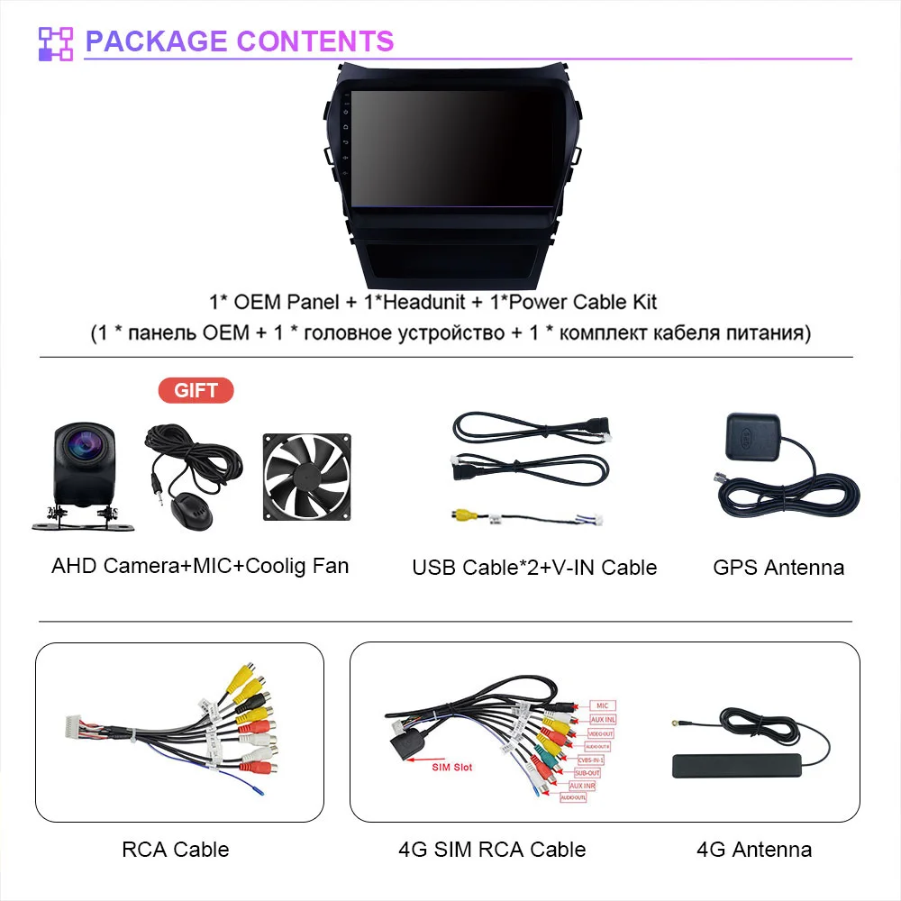 Android 15 Carplay Auto 2K Screen Car Radio Multimedia Player For Hyundai Santa Fe 3 2013 - 2016 Autoradio GPS Stereo Head Unit