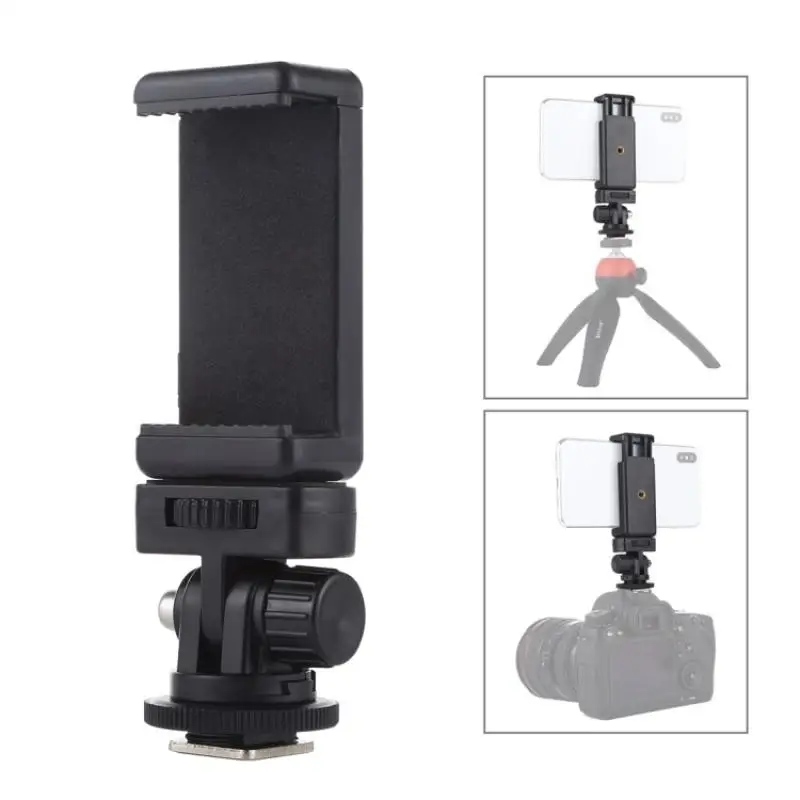 1/5Pcs Monitor Flexible Tripod Adapter Phone Mount For Camera Hot Shoe Mobile Phone Clip Holder For  Camera