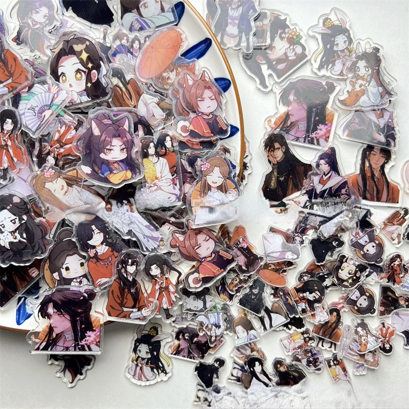 Heaven Official's Blessing Cartoon Anime Acrylic Hua Cheng UV Printing Thick Double Layer Slices Handmade DIY Cute Accessories