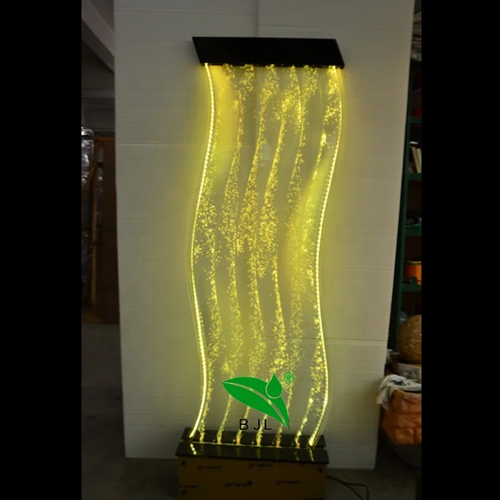 Anpassung.S Form Led Aquarium Home Dekoration Indoor Wasserfall Wasser Blase Wand
