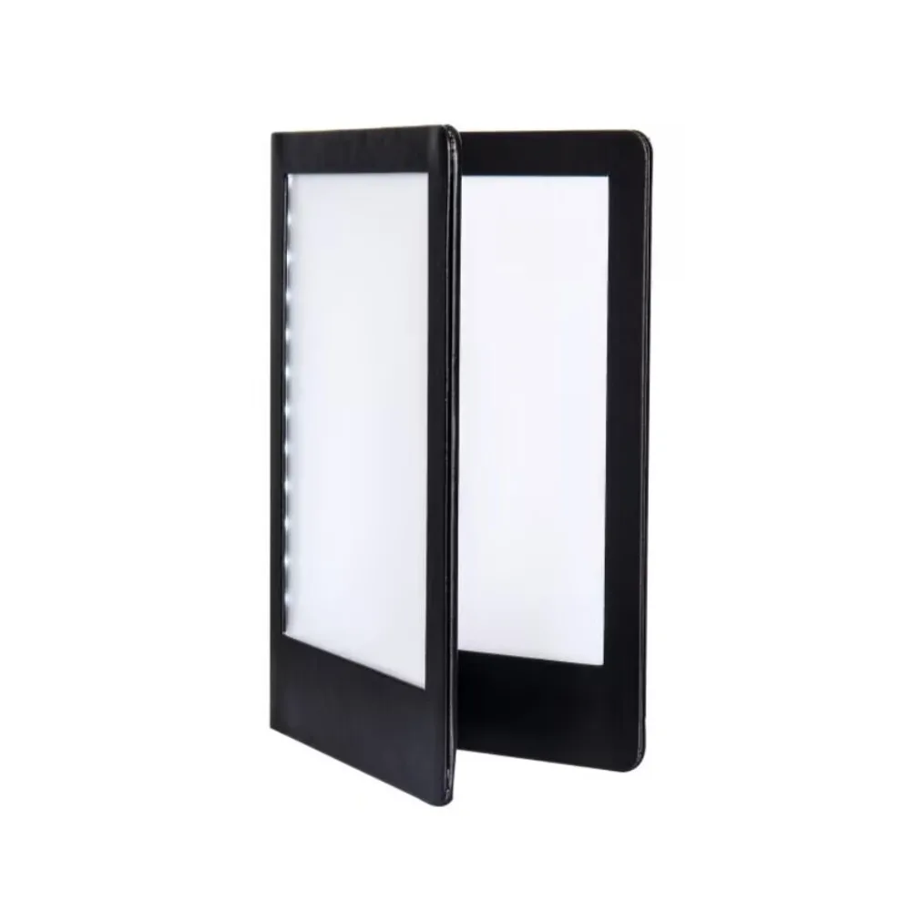 1PCS A4 Rechargeable LED Light Menu Book PU Leather Display Book Night Club Restaurants Beer Bar Shop Cafe
