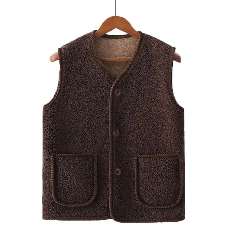 Coat  Vest   Autumn and Winter with Thick Velvet  New Style for External Wear To Keep Warm