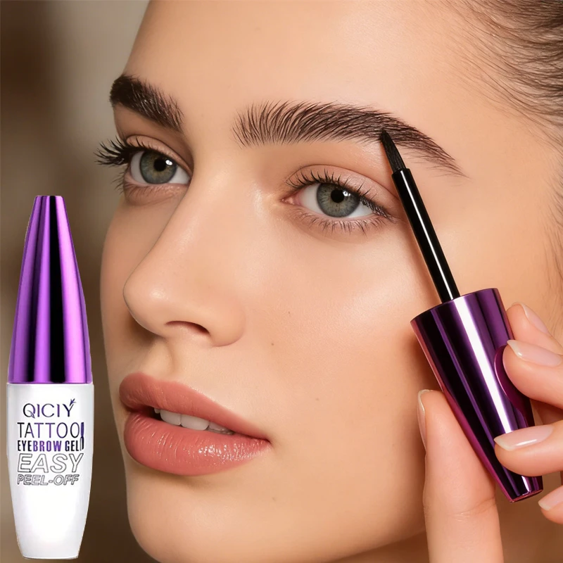 Tear Off Eyebrow Gel, Waterproof and Sweat Proof, Available in Four Colors, Long-Lasting Color Fixing, Natural Eyebrow Makeup