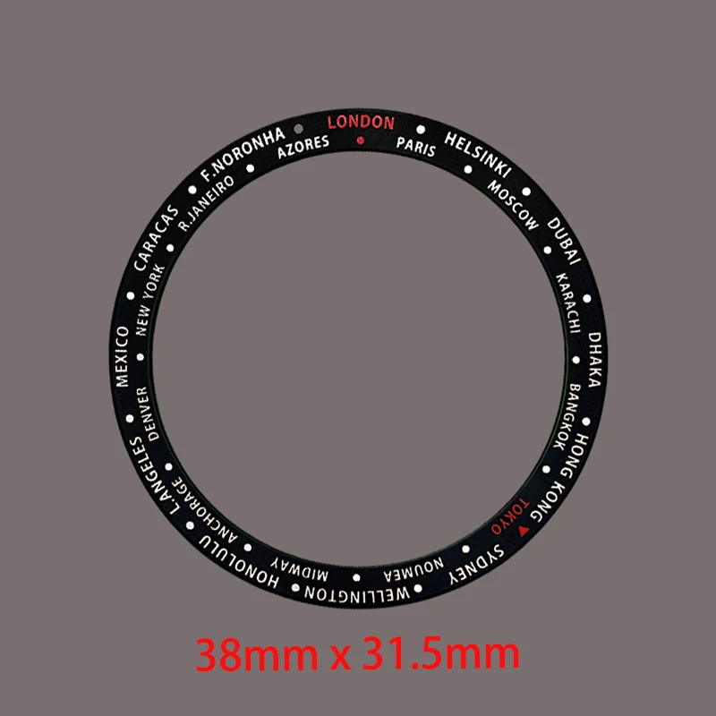 38 มม.x 31.5 มม.อลูมิเนียมนาฬิกา BEZEL แทรกแหวนเหมาะกับ SKX007 SKX009 SRPD กรณี NH36 NH35 ผู้ชายนาฬิกาแหวน Refit อะไหล่