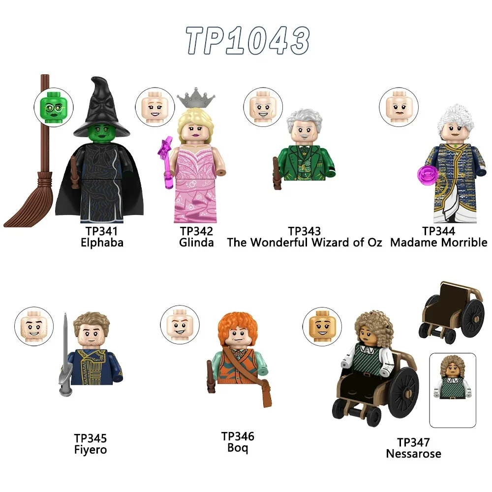 Neue Klassische Fantasy-Film Zauberer Elphaba Glinda Modelle Magische Mini-Figuren Kinderspielzeug Bausteine Geschenk für Jungen Mädchen DIY Juguetes – Detail 4