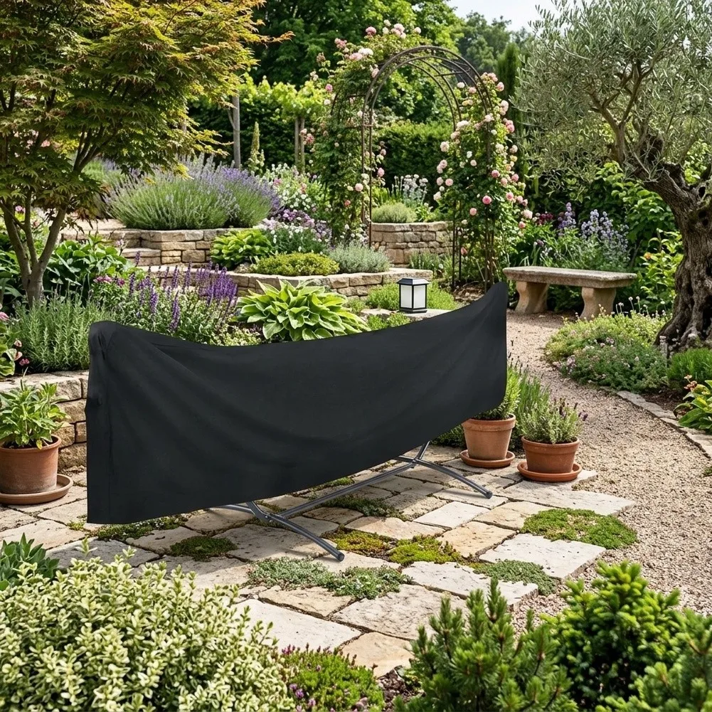 Waterproof Cover for Hanging Beds Outdoor Use Fits Curved and Straight Hang Bed Frames Oxford Fabric Wind Resistant Drawstring