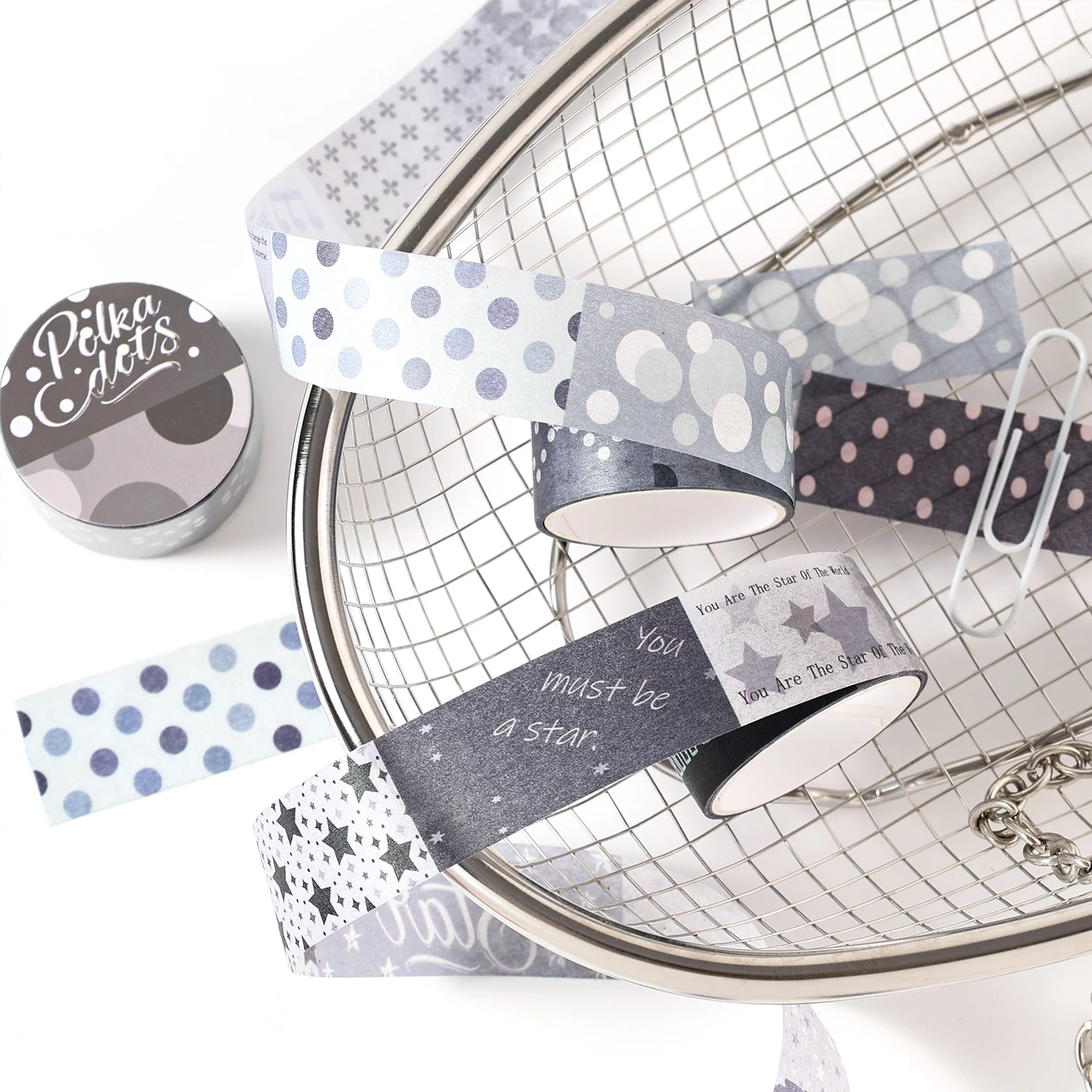 20mm * 2m Grey Texture Series Ins Korean Handbook Collage Decorative Tape DIY Handmade Scrapbook Aesthetics Journal Supplies
