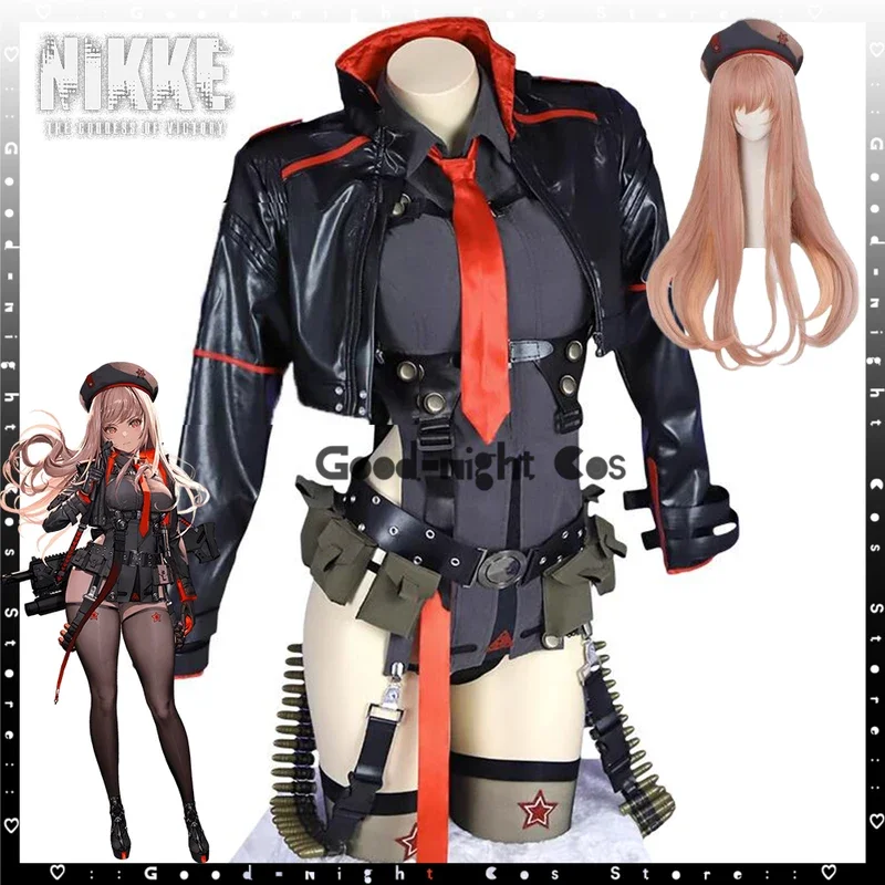 New Game NIKKE Goddess of Victory Rapi Cosplay Costume With Hat wig Women Rapi black Combat Costume Halloween  Suit High quality