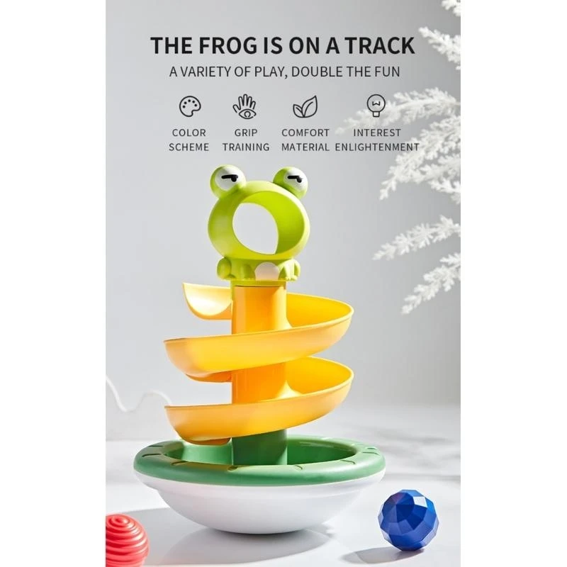 STEM Learning Frogs Sliding Toy With Scientific Color Mixing Safe Materials 15UB