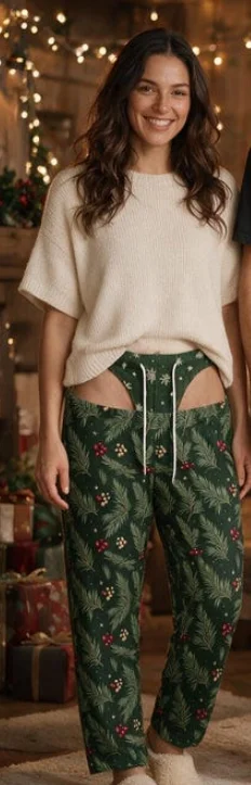 2026 New 3D Men's Christmas Fun Printed Loose Casual Pants Mid Waist Holiday Style Elastic Drawstring Waist Pants