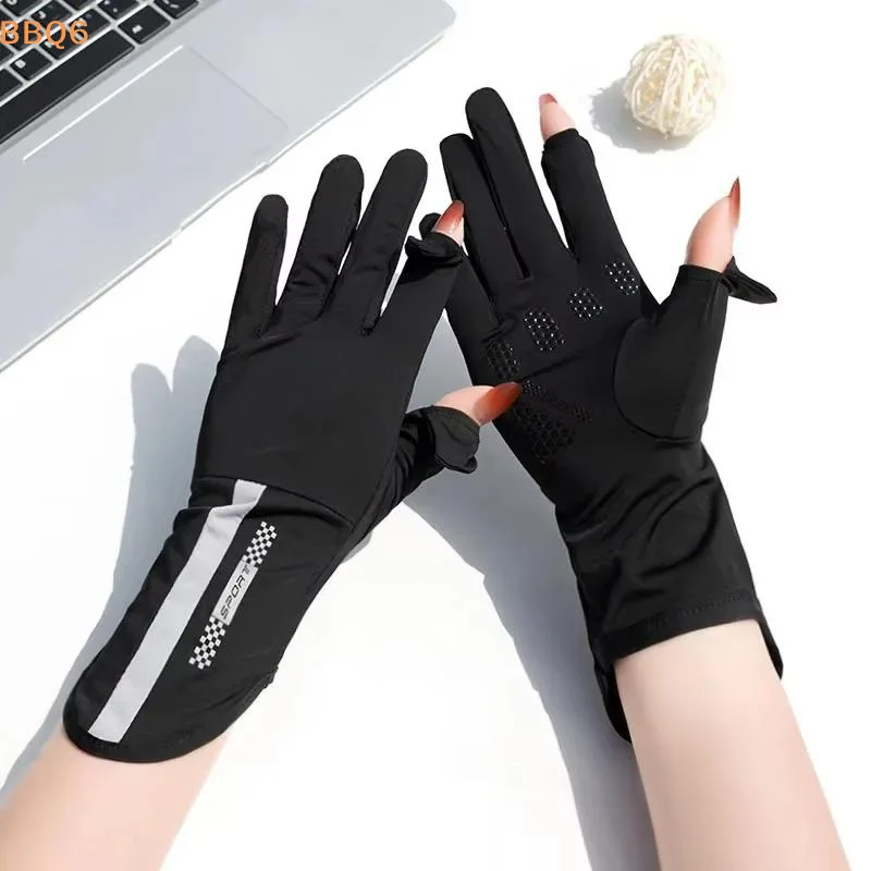 *1Pair UPF50 Plus Sun Protection Gloves Touchscreen Friendly Non Slip Grip For Driving Cycling Hiking Summer Outdoor Activities