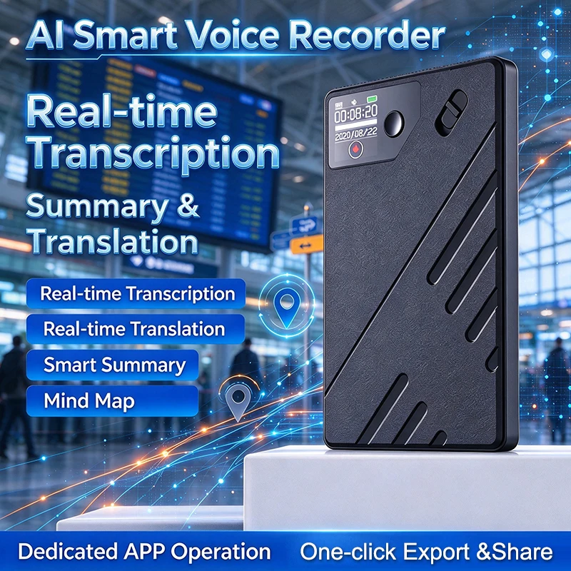 AI Voice Recorder ChatGPT APP Control Audio Mind Map Real Time Transcription, Summary, Translation Phone Calls Recording