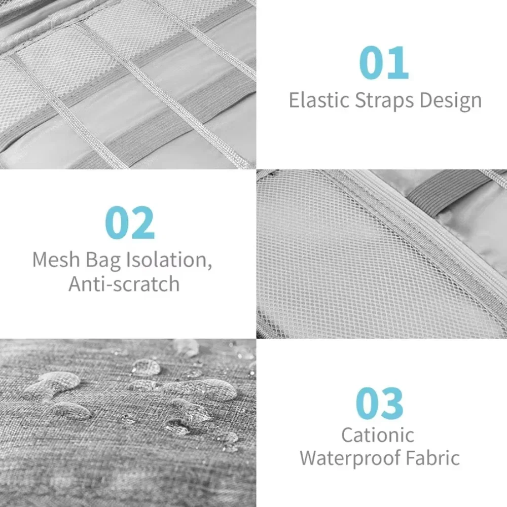 أكياس تخزين الكابلات نظام عدة حالة شاحن USB بيانات الهاتف سماعة سلك القلم قوة البنك أجهزة الأدوات الرقمية