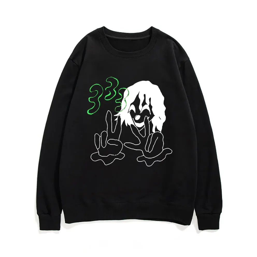 

Bladee 333 Hip Hop Trend Skate Drain Gang Sweatshirt Crew Neck Men Women Casual Harajuku Loose Pullover Long Sleeve Unisex Tops