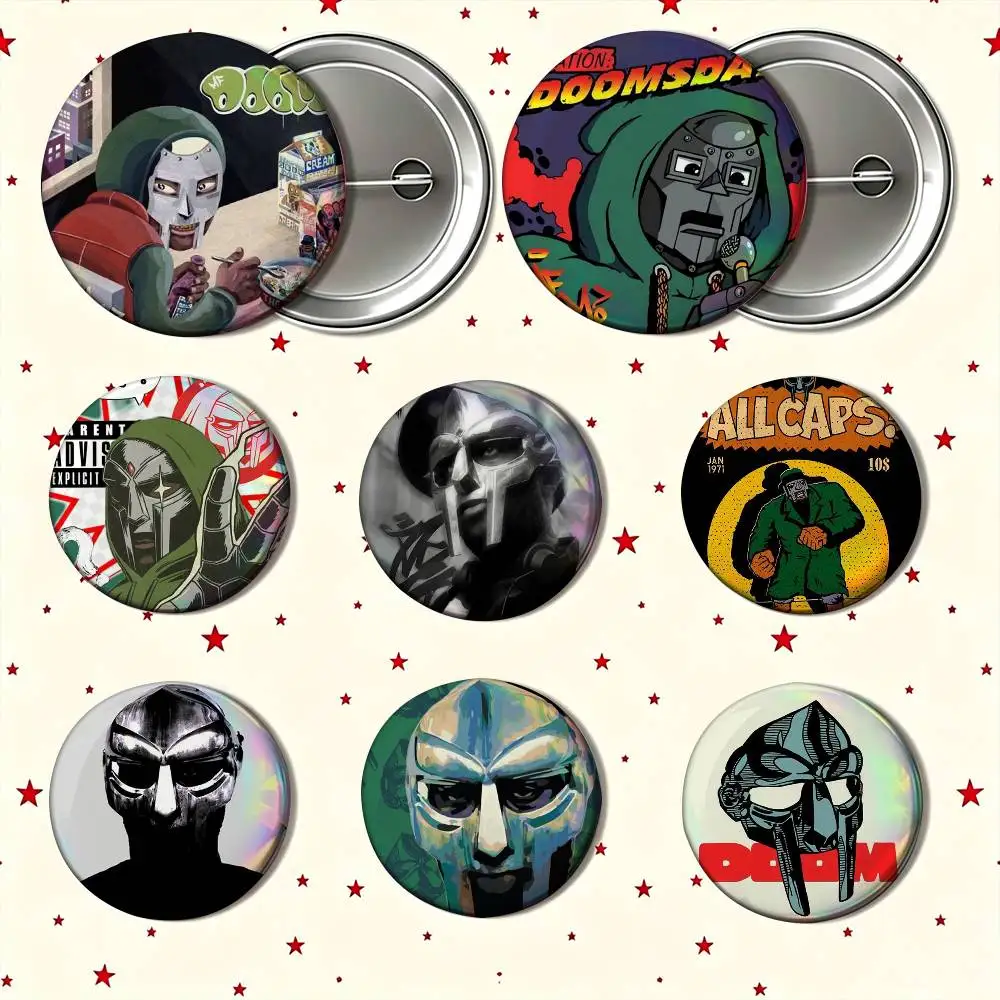 M-MF D-DOOM Rapper Madlib Enamel Pin Tinplate Round Brooch Cosplay Nijigen Otaku Culture Badge 25mm 32mm 44mm 58mm