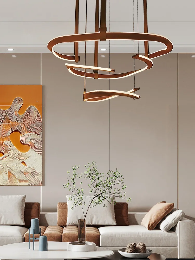 modern leather led chandelier regulavel luminaria decoracao de casa sala de jantar sala de estar quarto hall 01